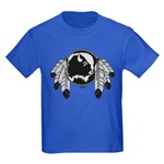 Kids Dark Native Art T-Shirt Cool Wildlife Design & Shirts Original Native Art Kid's Spirit Buffalo Shirts Design Kid's First Nations Native Art Gifts & Boy's & Girls T-Shirts First Nations Childrens Gifts & Apparel art & design by Canadian Metis Artist / Designer Kim Hunter custom imprinted First Nations gifts & apparel available.