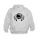 First Nations Kids Hoodie & Shirts Original Native Art Kid's Spirit Buffalo Shirts Design Kid's First Nations Native Art Gifts & Boy's & Girls T-Shirts First Nations Childrens Gifts & Apparel art & design by Canadian Metis Artist / Designer Kim Hunter custom imprinted First Nations gifts & apparel available.