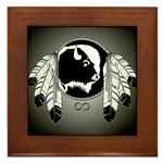 Native Art / First Nations Framed Tile Original Spirit Buffalo Native Art First Nations Gifts & Shirts art & design by Canadian Metis Artist / Designer Kim Hunter custom imprinted First Nations gifts & apparel available.