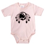 First Nations Art Infant Bodysuit First Nations Art Baby Gifts Native Art Infant / Toddler Baby T-Shirt & Shirts Original Native Art Baby's Spirit Buffalo Shirts Design Toddler & new born First Nations Native Art Gifts for Baby Boy's & Girls T-Shirts First Nations Childrens Gifts & Apparel art & design by Canadian Metis Artist / Designer Kim Hunter custom imprinted First Nations gifts & apparel available.