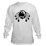 Native Art / First Nations Long Sleeve T-Shirt Original Native Art Spirit Buffalo Design by Canadian Metis Artist Kim Hunter Men's Native Art Gifts & Shirts First Nations Men's Gifts & Apparel art & design by Canadian Metis Artist / Designer Kim Hunter custom imprinted First Nations gifts & apparel available.