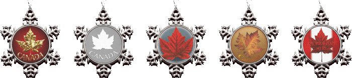 Canada souvenir Christmas and nondenominational holiday ornament collection