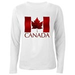 Canada Souvenir Shirt Womens Canadian Flag Women's Long Sleeve Souvenir T-Shirt