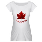 Canada Souvenir Maternity T-shirt Canadian Maple Leaf Maternity T-shirt Canada Gifts for New Moms