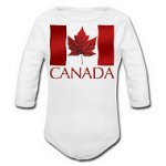 Baby Canada Flag One Pieces & Creepers Souvenir Collection Canada Souvenir Baby / infant jumper, bodysuit Canada Flag Souvenir Creeper 