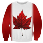 Canada Flag Sweatshirts Cool All-Over-Print Canada Souvenir Sweatshirts Canadian Maple Leaf Souvenir Shirts for Men Women & Kids 