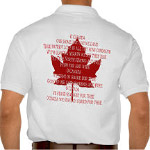 Canadian Anthem Shirts Canada Souvenir Golf Shirts