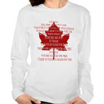 Women's Canada Souvenir Shirts Long Sleeve Jerseys Sweatshirts & Long Sleeve Canada Shirts Collection 