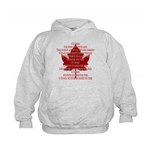 Canada Anthem Souvenir Hoodie Kid's Canadian Souvenir Hoodied Sweatshirts