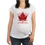 Canadian Anthem Souvenir Maternity Shirts 