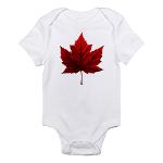 Canada Flag Souvenir Baby Body Suit / Creeper