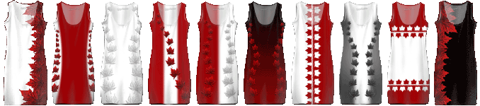 Canada Dresses Canadian  Maple Leaf Dresses and Canada Flag Dresses Canada Souvenir Dresses 