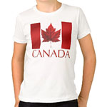 Canada Flag T-shirts Kid's Canadian Flag Souvenir Shirts