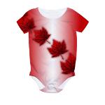 Canada Souvenir Baby Bodysuit Canada Maple Leaf One-piece All Over Print 