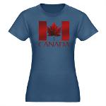 Canada Flag Shirt Organic Women's Fitted T-Shirt