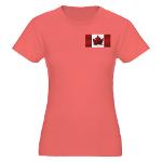 Canada Flag Shirt Organic Women's Fitted T-Shirt