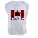 Canada T-shirt Canada Flag Souvenir Men's Sleeveless Tee Men's Shirt Canada Souvenir Shirts Canadian Flag Tank Top Canada T-shirts Cool Red Canada Flag Muscle Shirts 