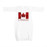 Canada Flag Baby Gown Canada Souvenir Baby Gown 