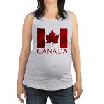 Canada Maternity Tank Top Shirts Canada Flag Souvenirs