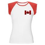 Canada Flag Women's Cap Sleeve T-Shirt 