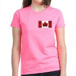 Canada Flag Women's T-Shirt Canada Souvenir Shirt Dark 