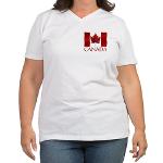 Canada Flag Women's Scoop Neck Plus Size Canada T-Shirt