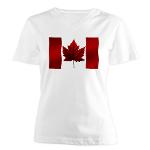 Canada Flag Women's V-Neck T-Shirt Canada Souvenir