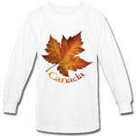 Canada Maple Leaf Kid's Shirts Canada Souvenir Kid's Shirts 