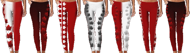 Canada tights and Canada souvenir leggings RageOn collection are All-Over-Print tights / leggings.