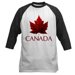 Canada Souvenir Baseball Jersey Canadian Maple Leaf Baseball Jersey Canada Souvenir Men's Shirts Canada Souvenir Shirts Canadian Souvenir Shirts & Canada Flag T-shirts Cool Red Canada Maple Leaf Souvenir T-shirts & Gifts