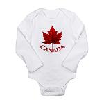 Canada Souvenir Baby Bodysuit Canada Maple Leaf One-piece