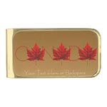 Personalized Canada souvenir money clips Canada flag money clips and Canadian maple leaf money clip and Canada souvenir money clips collection