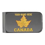 Personalized Canada souvenir money clips Canada flag money clips and Canadian maple leaf money clip and Canada souvenir money clips collection