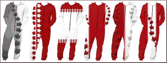 Canada Onesies and Pajams - Canada Adult Onesies Canada Flag Sleepwear 