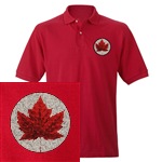 Canadian Maple Leaf Polo Shirt Canada Flag Polo Shirt / Canada Golf Shirt Souvenir Golf Shirt Embroidered Maple Leaf Canada Flag Shirts Souvenirs &amp; Apparel