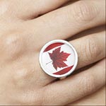 Canada souvenir rings collection is featured here, personalized Canada rings Canadian flag souvenir rings for men women and kids, fun customized sports team Canada rings, Your name here varsity Canada rings, stylish autumn maple leaf and personalized Canada flag souvenir rings available. Canada souvenir rings