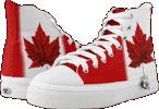 Canada Sneakers Hightops and Canada Deck Shoes Classic Canada Flag Shoes and Footwear for Men, Women and Kids Classic Canada Maple Leaf Shoes and Unique Canada Flag Sneakers 