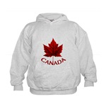 Kid's Canada Hoodie Souvenir Maple Leaf Hooded Sweatshirt