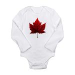 Canada Souvenir Baby Bodysuit Canada Maple Leaf One-piece