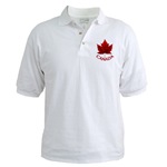 Canada Souvenir Golf Shirt Maple Leaf Canada Souvenir Shirts Canadian Maple Leaf Souvenir Men's Golf Shirt