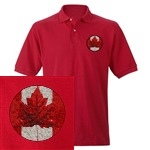 Canada Flag Polo Shirt / Canada Golf Shirt Souvenir Golf Shirt Embroidered Maple Leaf Canada Flag Shirts Souvenirs & Apparel