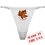 Canada Souvenir Maple Leaf Sexy Thong Panties & Apparel Canada Maple Leaf Souvenir Sexy Thong Panties for Women. Canada Maple Leaf Souvenirs & Gifts Design Available Online.