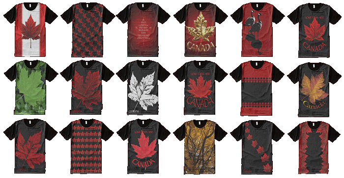 Canada Souvenir T-shirt Customized Canada Flag Shirts Canadian Souvenir T-shirts Retro Canadian Maple Leaf Shirts 