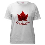 Canada T-shirt Women's Souvenir Canada T-shirt Canadian Maple Leaf Souvenir & Canada Flag Souvenir t-shirt for Women & Girls