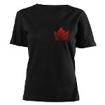 Women's Canada V-Neck Souvenir T-Shirt Canada Shirts 