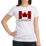 Jr. Canada T-shirt Flag Souvenir T-shirt Canada Flag Souvenir t-shirt for Women & Girls