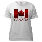 Canada T-shirts Flag Souvenir Women's T-shirt Canada Souvenir T-shirt