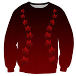 Canada Flag Sweatshirts Cool All-Over-Print Canada Souvenir Sweatshirts Canadian Maple Leaf Souvenir Shirts for Men Women & Kids 