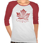 Women's Canada Souvenir Shirts Long Sleeve Jerseys Sweatshirts & Long Sleeve Canada Shirts Collection 