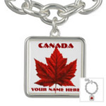 Personalized Canada Charm Bracelets